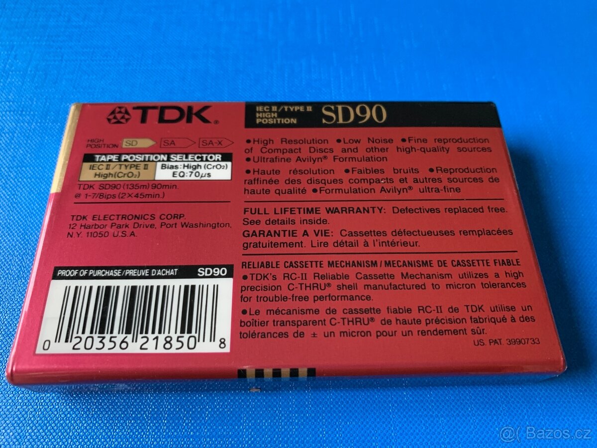 kazeta Tdk SD90 nová - 2