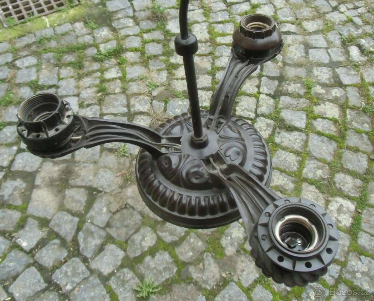 Starožitný bakelitový lustr - 2