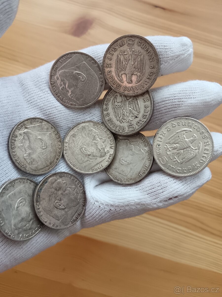 Stříbrná 5 Marka Německo Hindenburg - 2