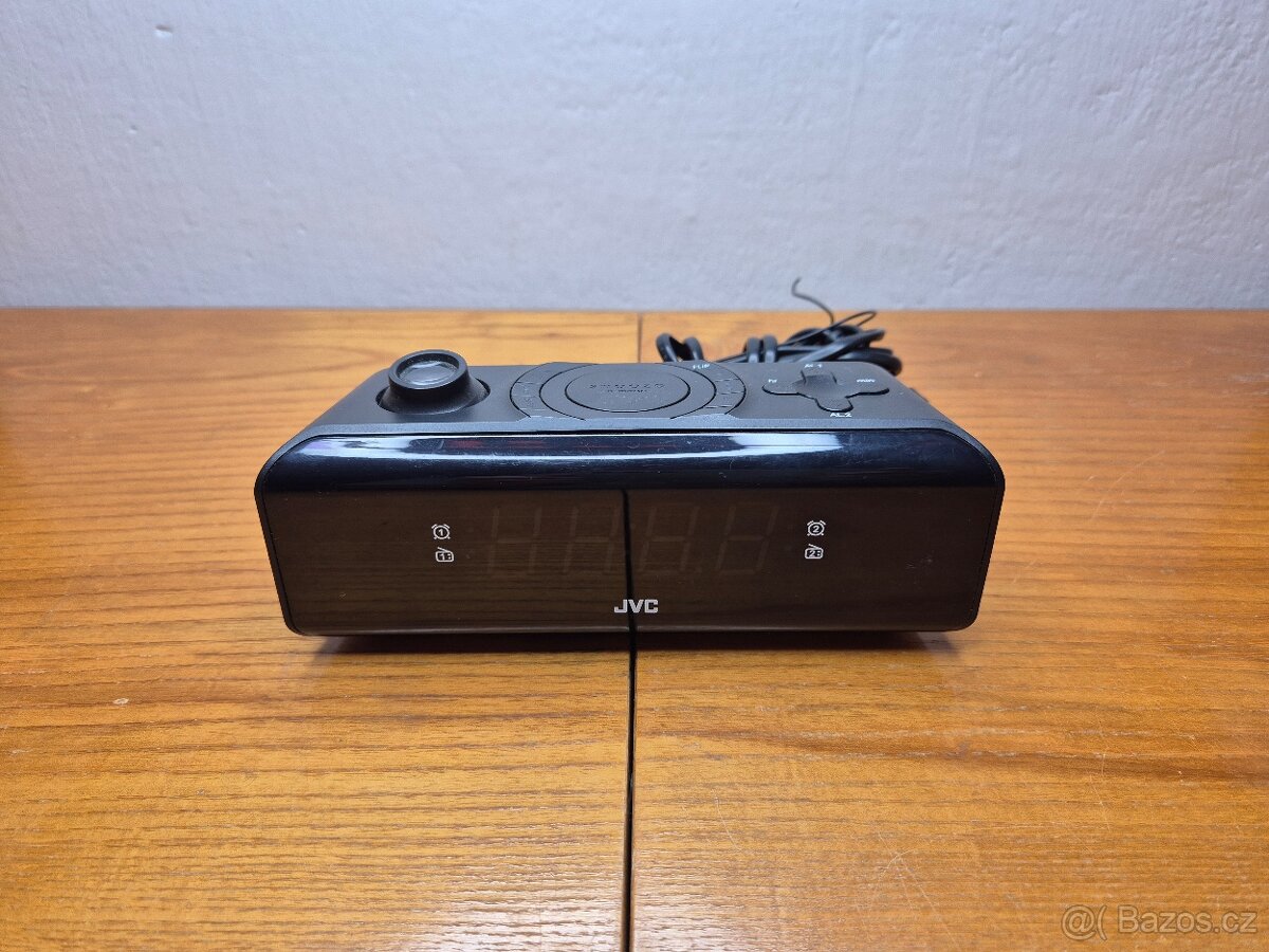 Elegantní radiobudík JVC RA-E211B s velkým LED displejem - 2