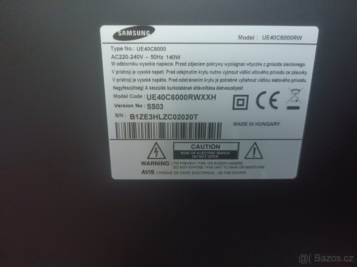 Samsung televize, model UE40C6000 - 2