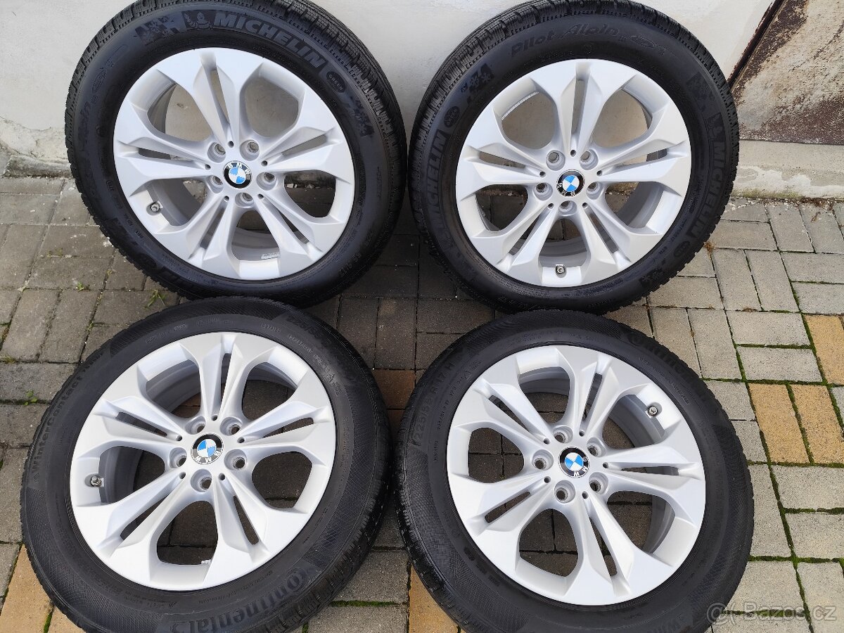 ALU 5x112 r17 BMW/VW + 225/55/17 ZIMNÍ - PĚKNÁ SADA - 2