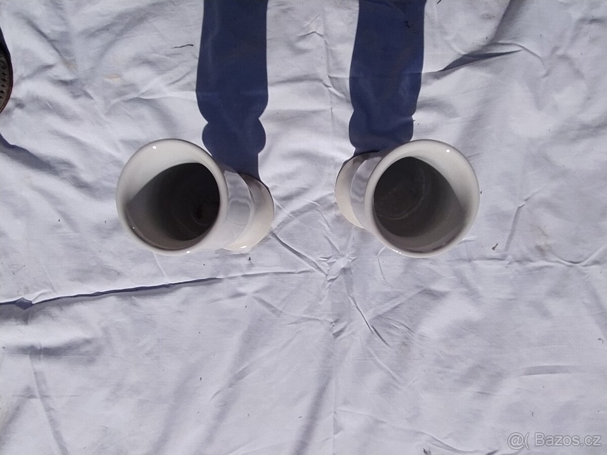 keramika - keramické číše, čistě bílé - 2