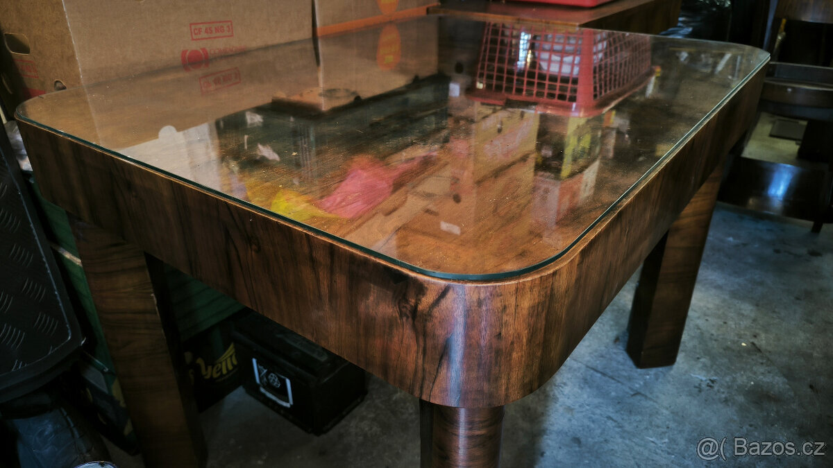 rozkládací jídelní stůl a 4x židle Thonet - 2