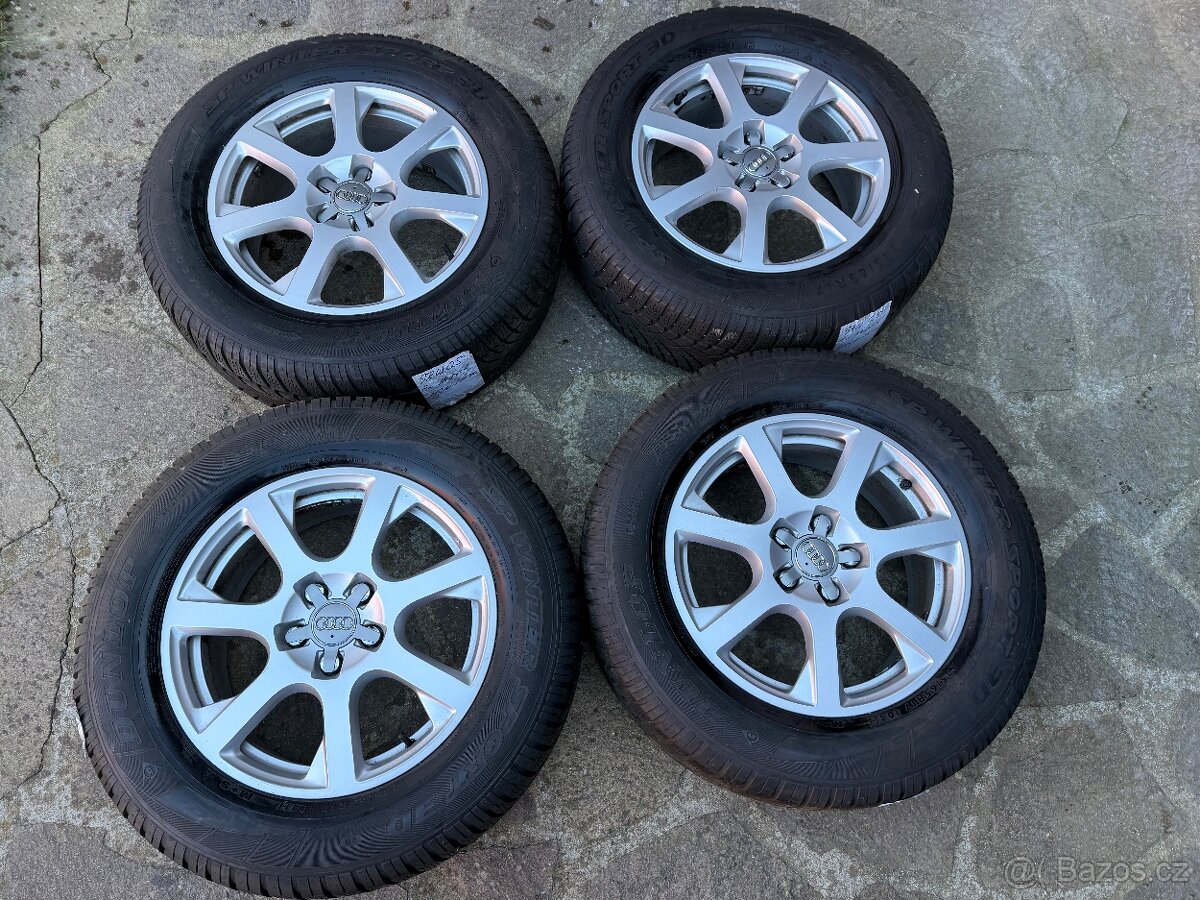 17 5x112 zimni Audi 235/65 17 6-7mm original sada - 2