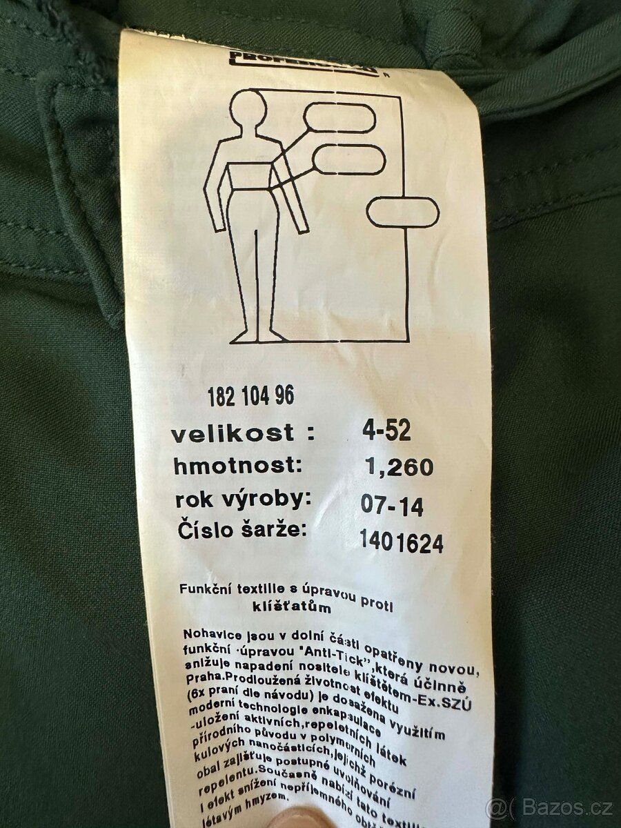 Montérky do lesa protirezu - 2