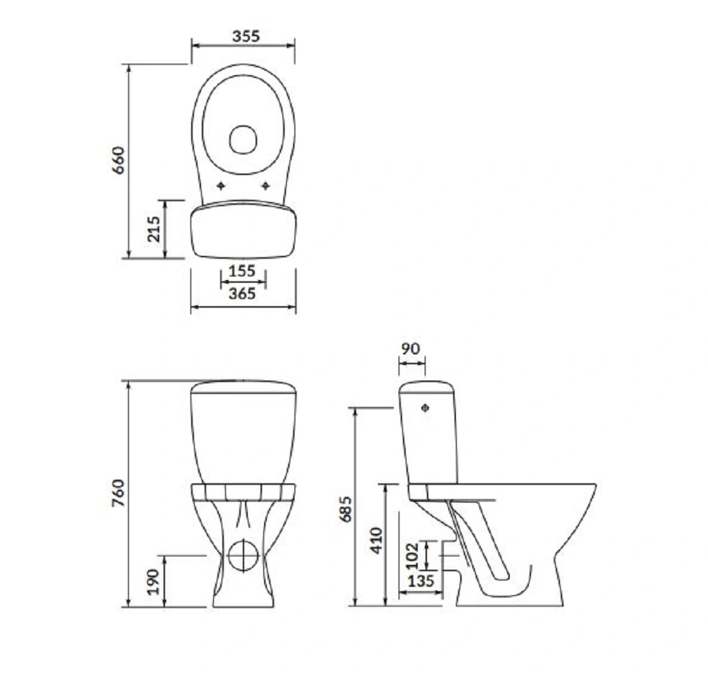 NOVĚ WC KOMBI KASKADA 206 010 3/6 SEDÁTKO PP - 2