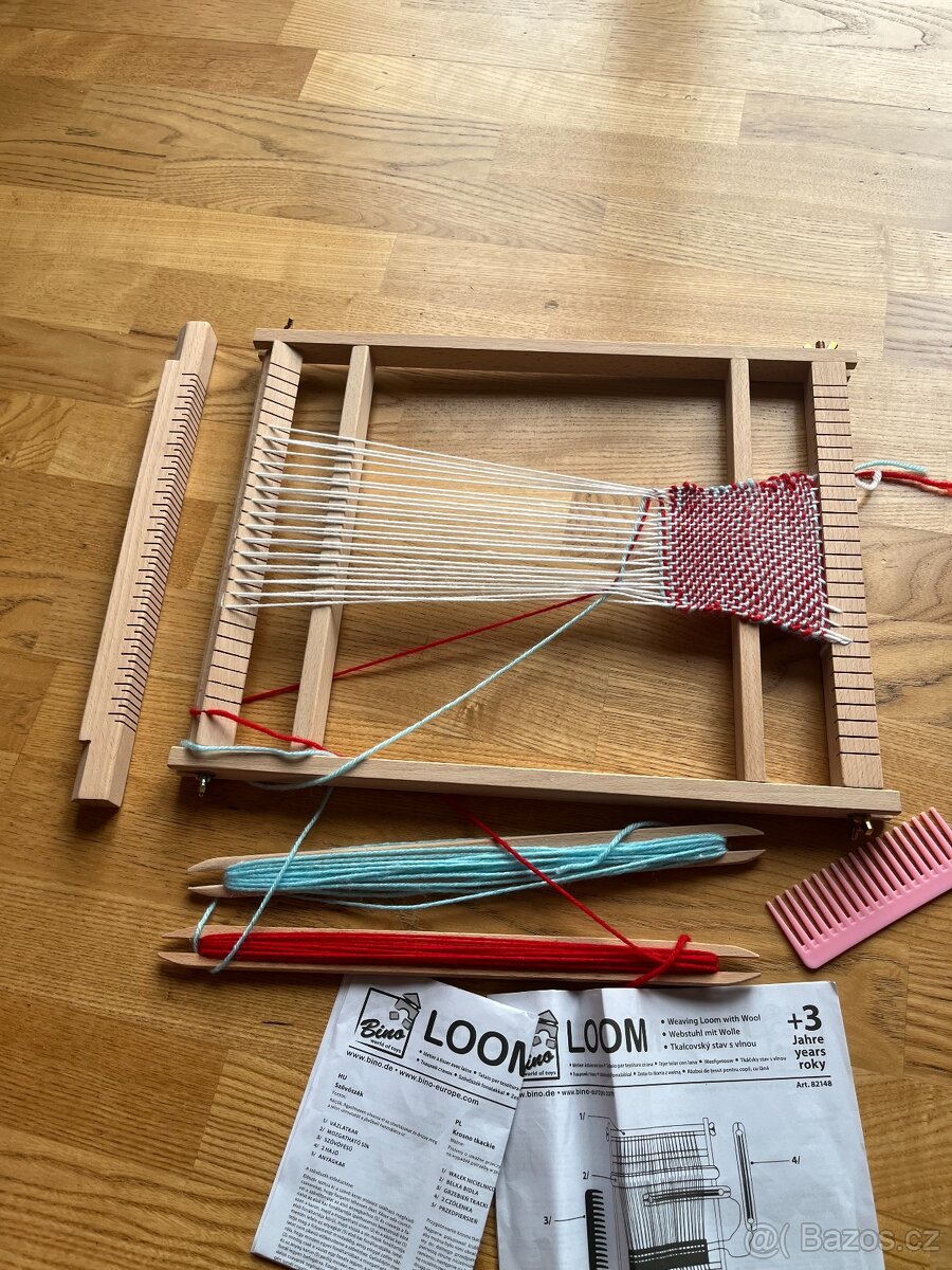 Dětský dřevěný tkalcovský stav Bino - 2
