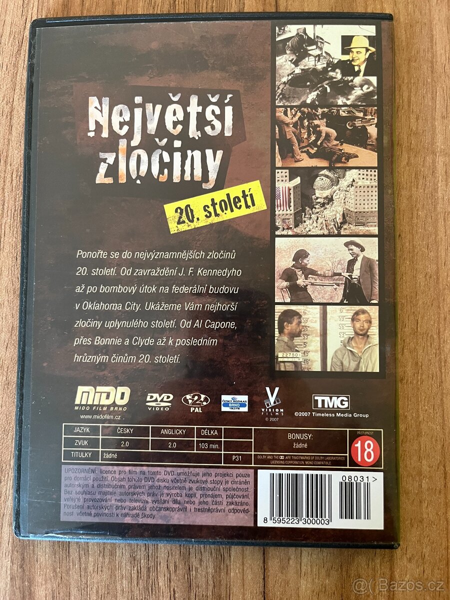 Největší zločiny 20. století 1 + 2 díl DVD slim - 2