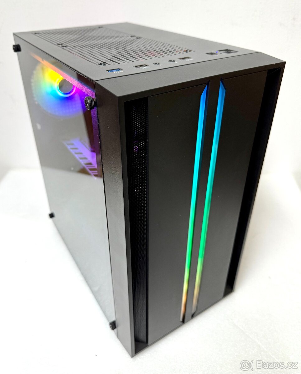 Herní PC: AMD Ryzen 5/ 16GB/ RX-580 8GB/ SSD+HDD/ W11/záruka - 2