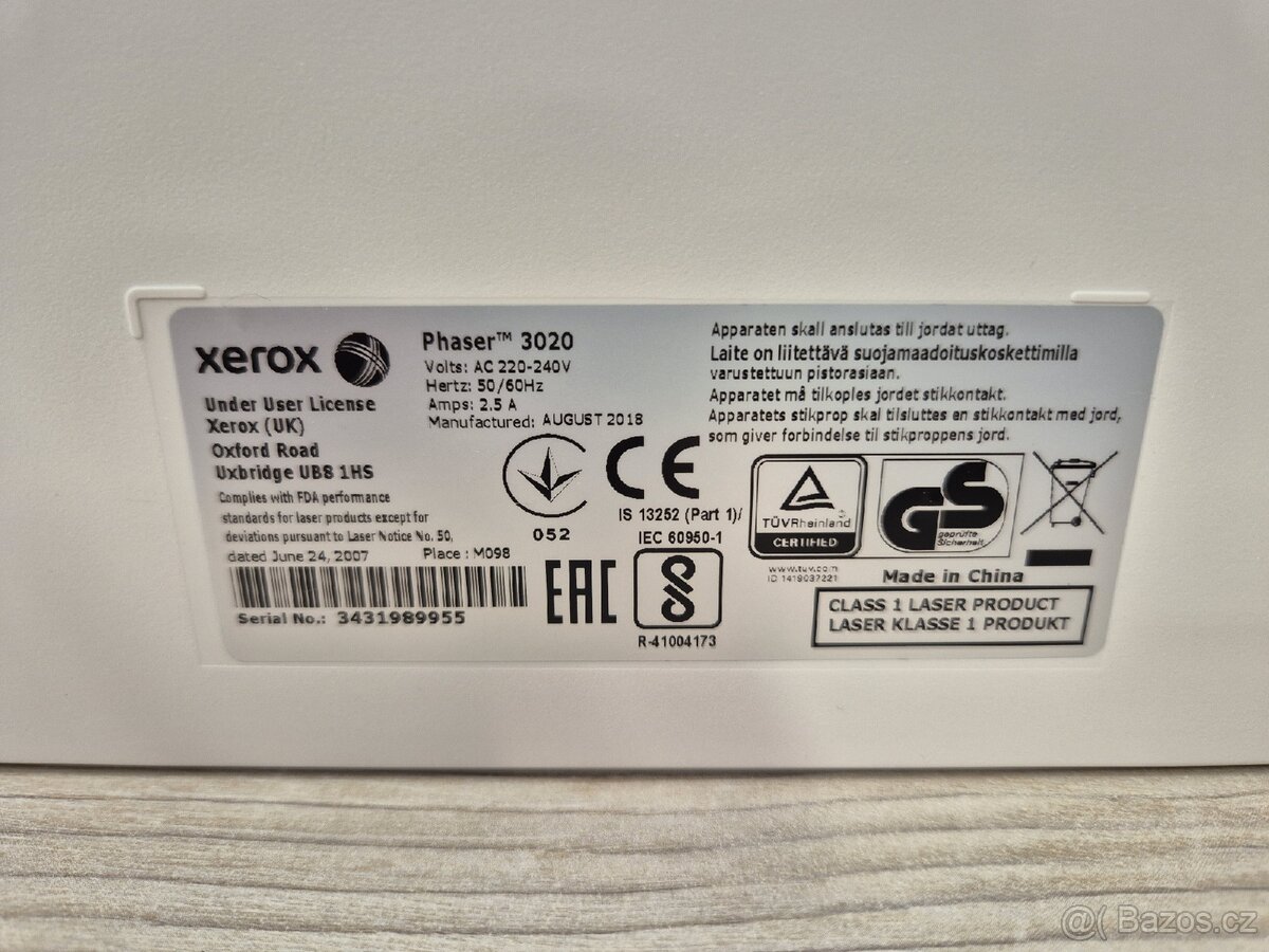 Laserová tiskárna Xerox Phaser 3020 - 2