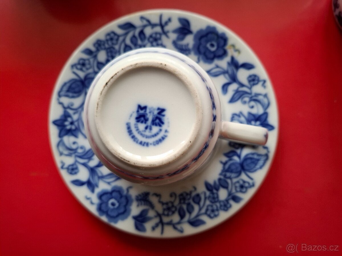 Kávový servis s dekorem v kobaltové modři - 2