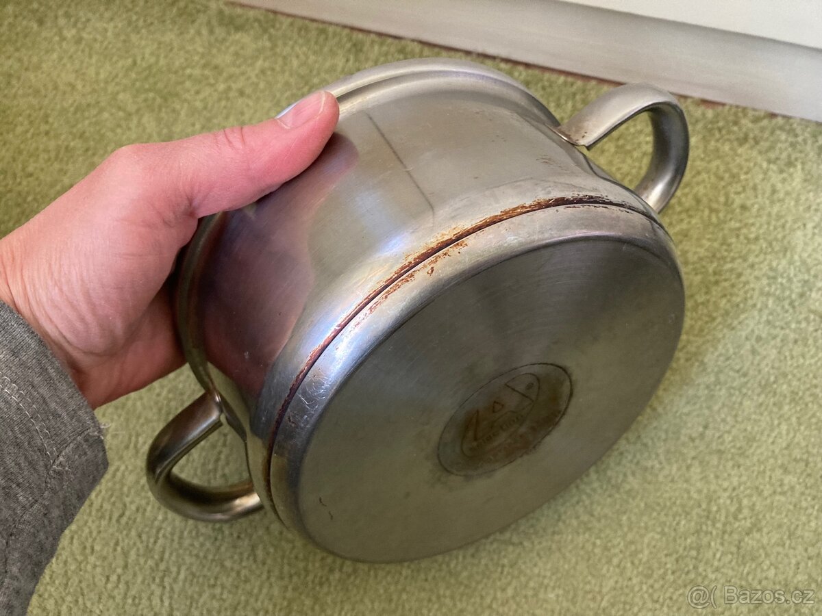 Nerezové hrnce 3 ks s poklicemi - 2