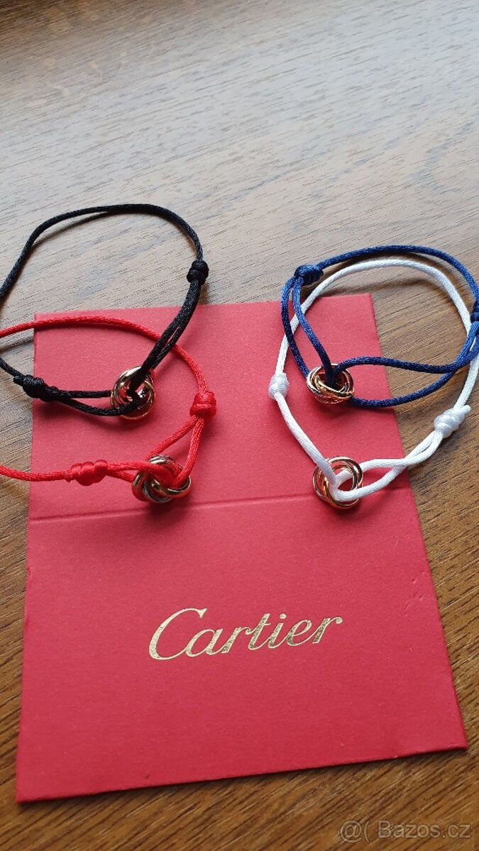 Náramek Cartier Trinity na šňůrce - 2