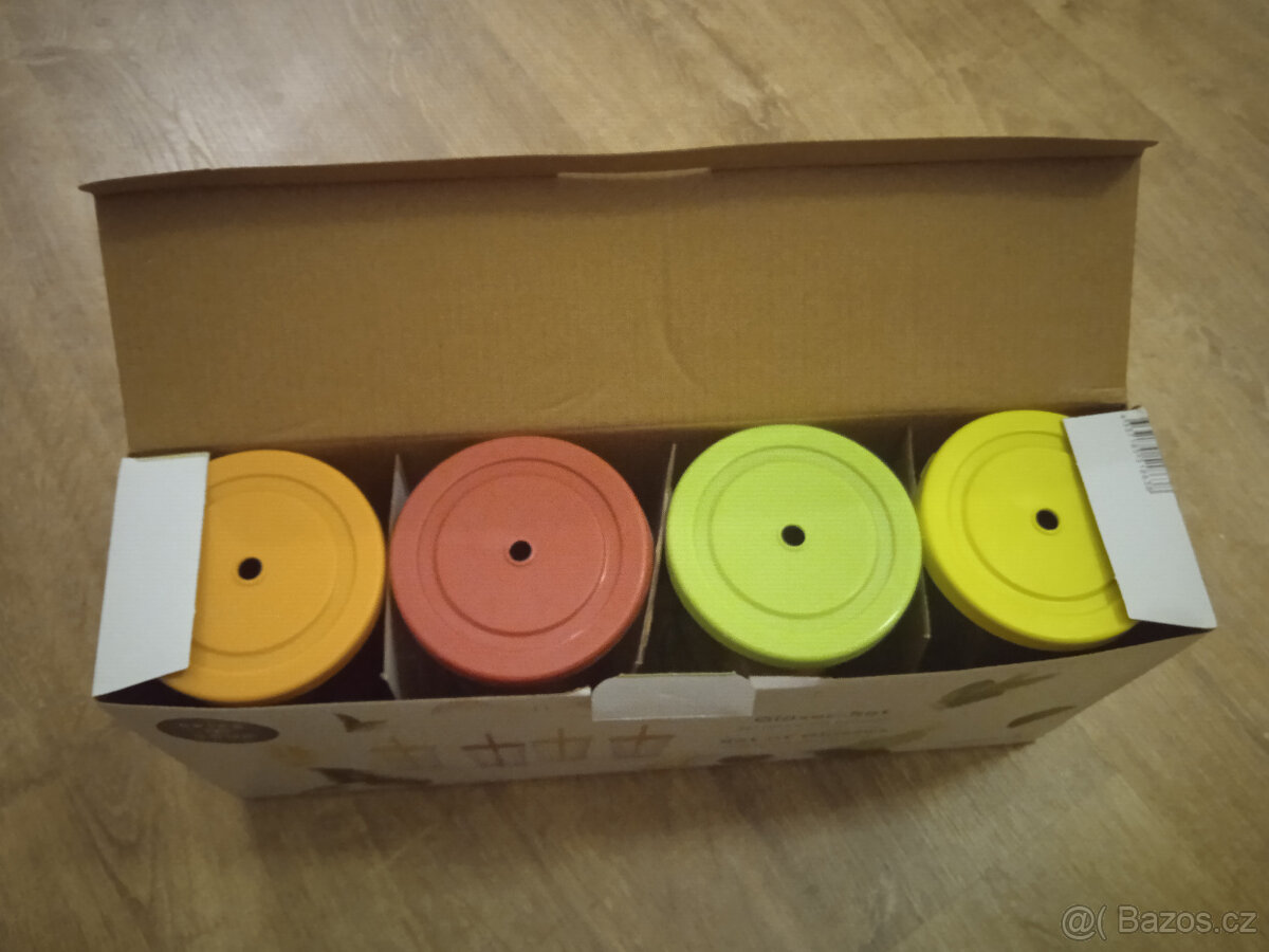 Prodám levně nové nepoužité skleničky s víčkem - 2