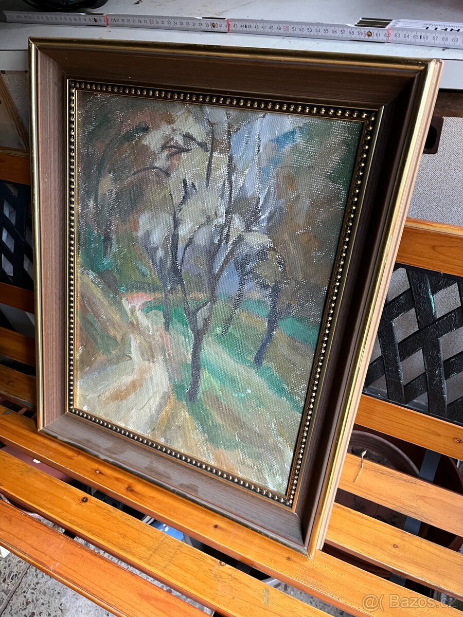 Obraz s motivem krajiny a stromů - 2