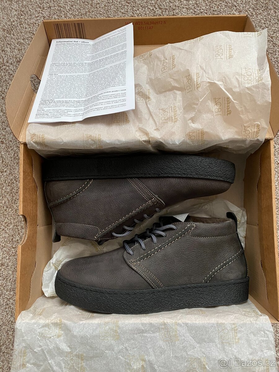 Nové pánské kožené zimní boty Baťa s kožichem - č. 42 - 2