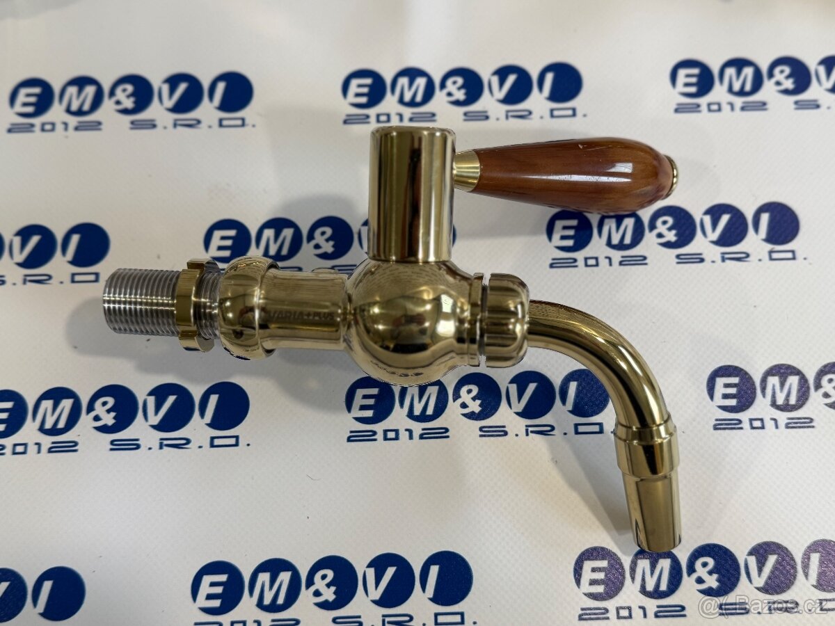 Výčepní kohout GLOBAL zlatý - repasovaný - 2