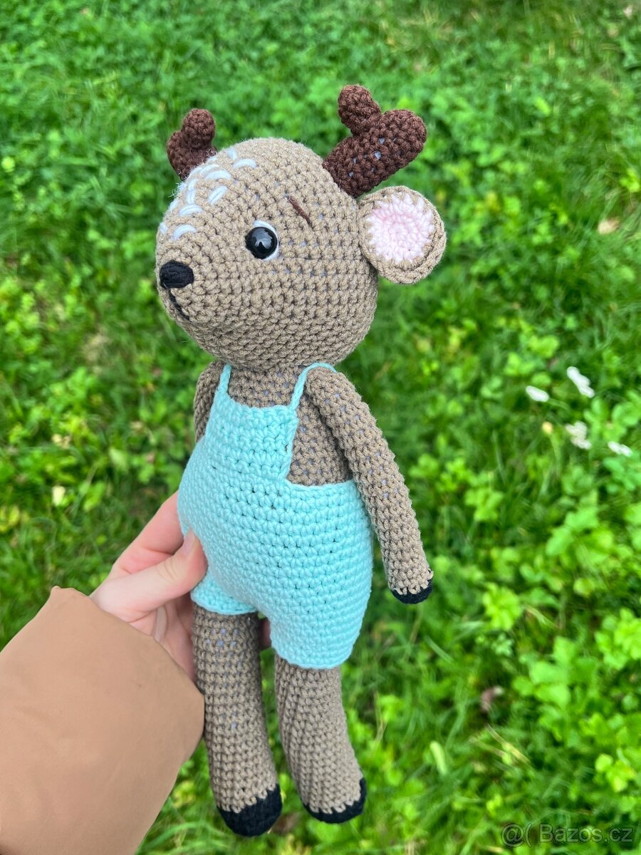 Háčkovaná hračka - jelen/jelínek - 2