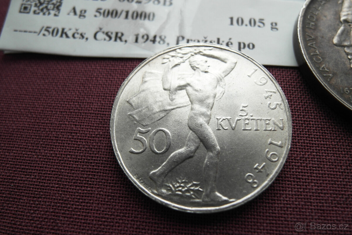 Staré mince ČSR a ČSSR strříbro 2ks - 2