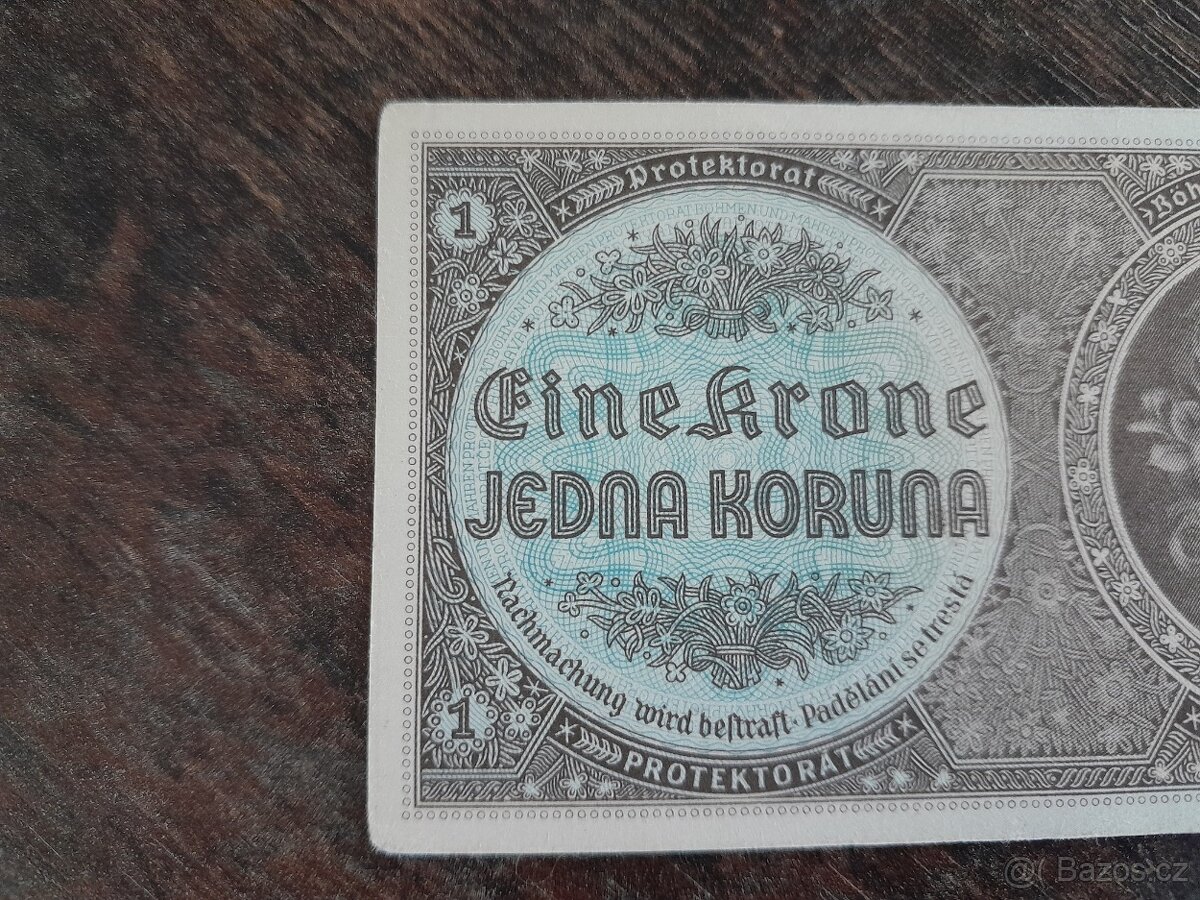 1 koruna 1940 protektorát - 2