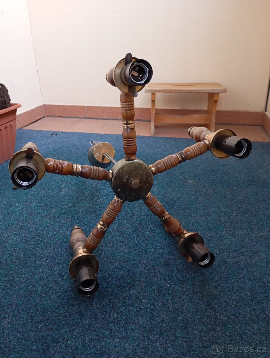 Starší funkční retro lustr - 2