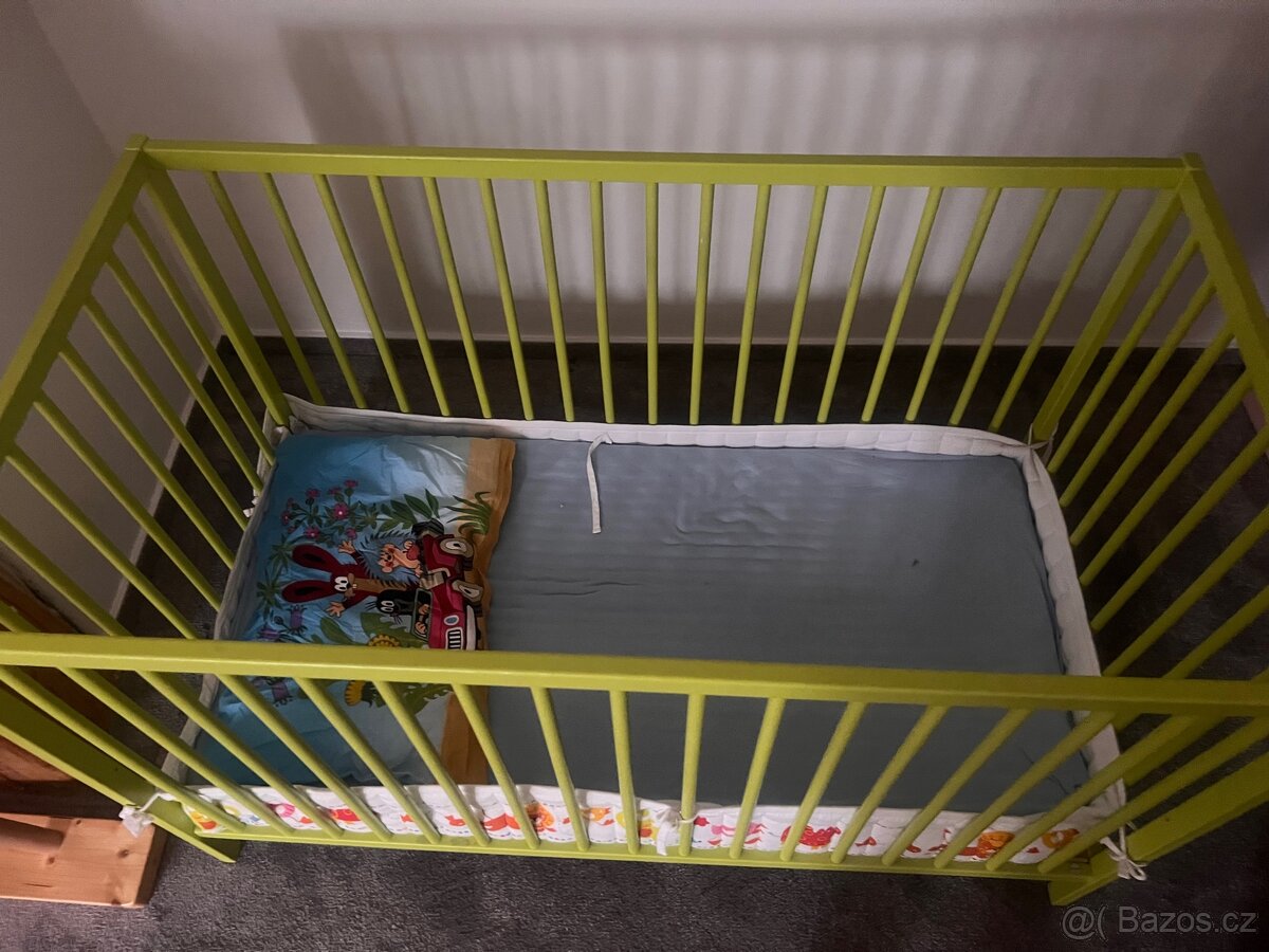 Dětská postýlka IKEA + matrace a mantinel - 2