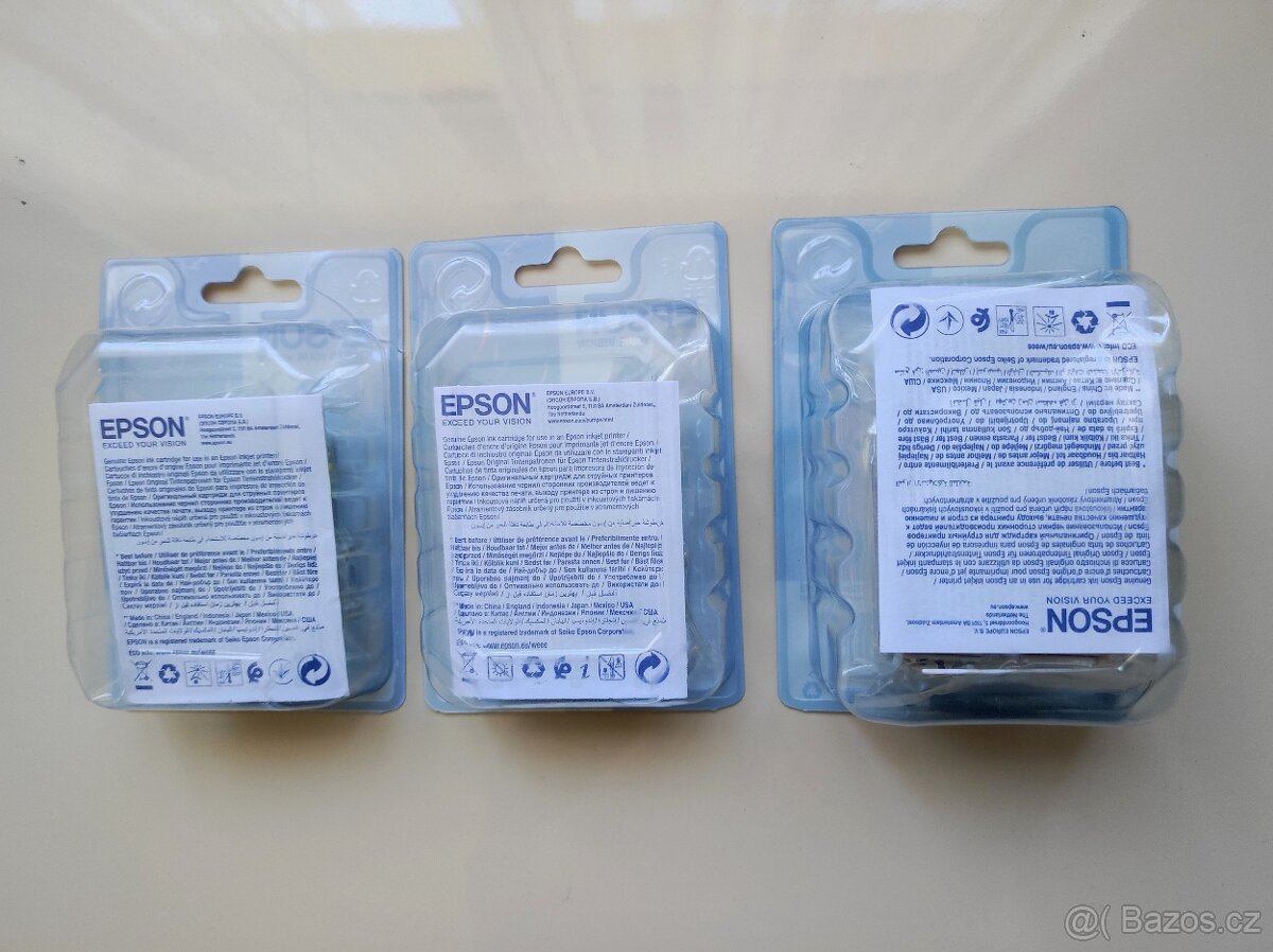 EPSON T1301 + T1306 originální inkousty - nové - 2