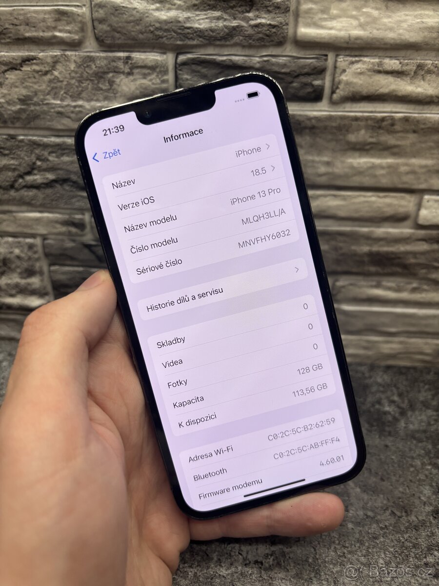 iPhone 13 Pro 128GB Graphite, baterie 84% - 2