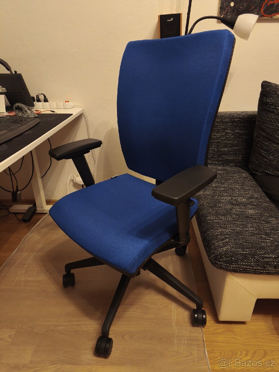 Nová kancelářská židle ANTARES Ramel, modrá, s područkama - 2