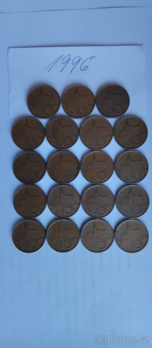 Prodám mince 10,-kč - 2