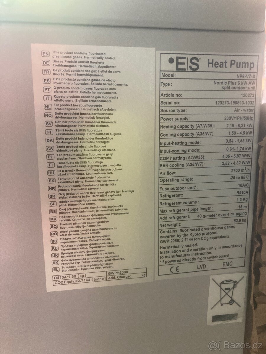 Tepelné čerpadlo Energy Save- 6kw - 2