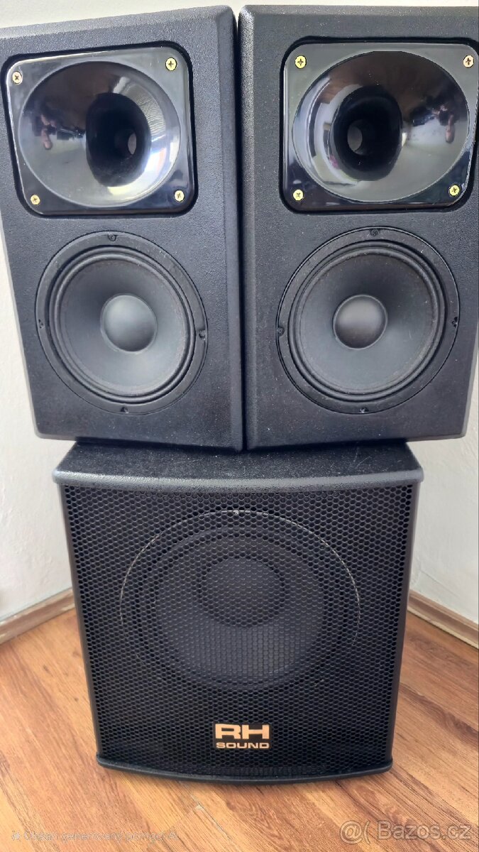 Reprobox PA set, 1x 12"woofer/2x 8" středobas + 1"driver. - 2