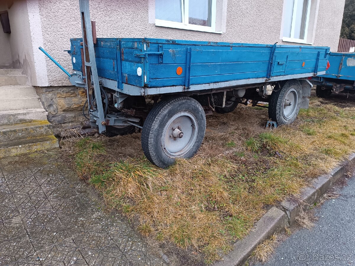 Vlek za traktor, 3.5T - klikou sklápěný - 2