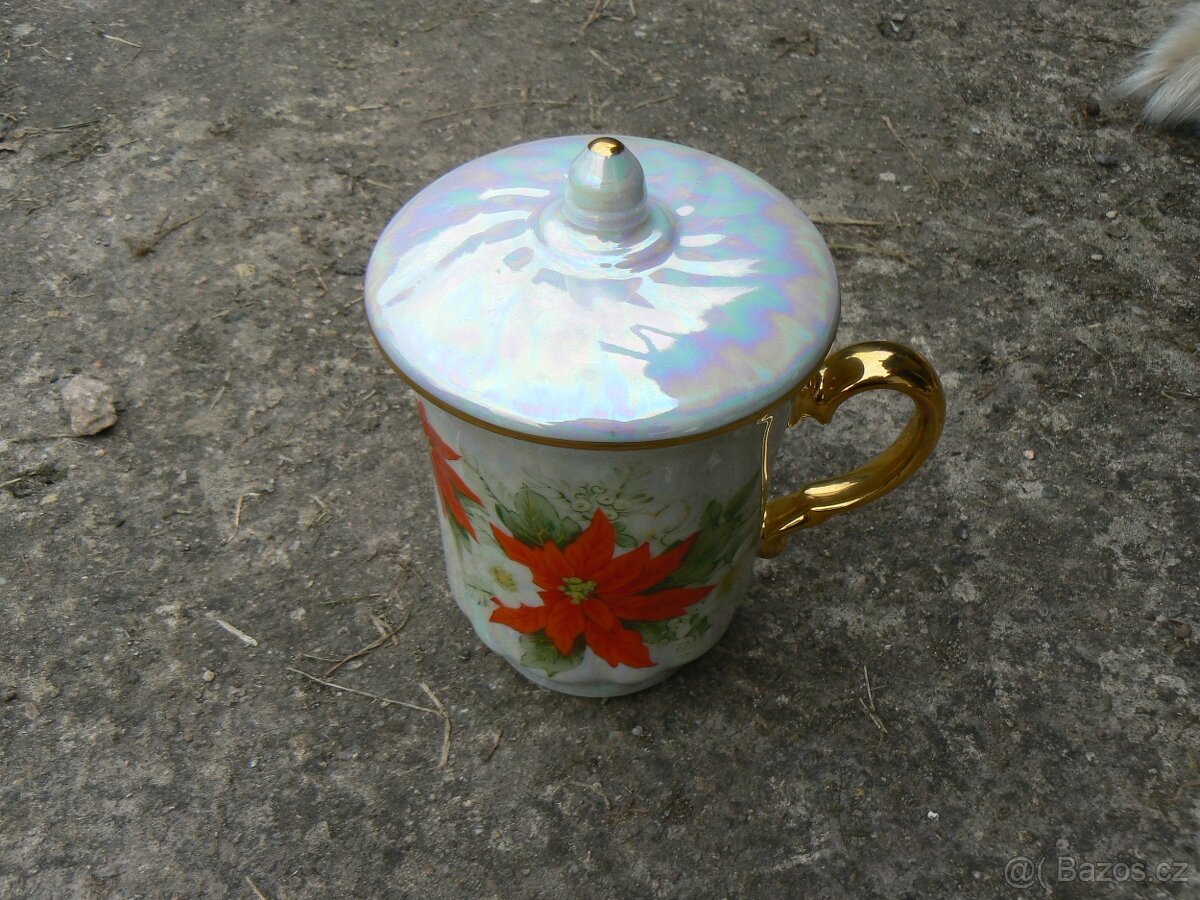 Keramický hrneček s pokličkou - ducháček - 2