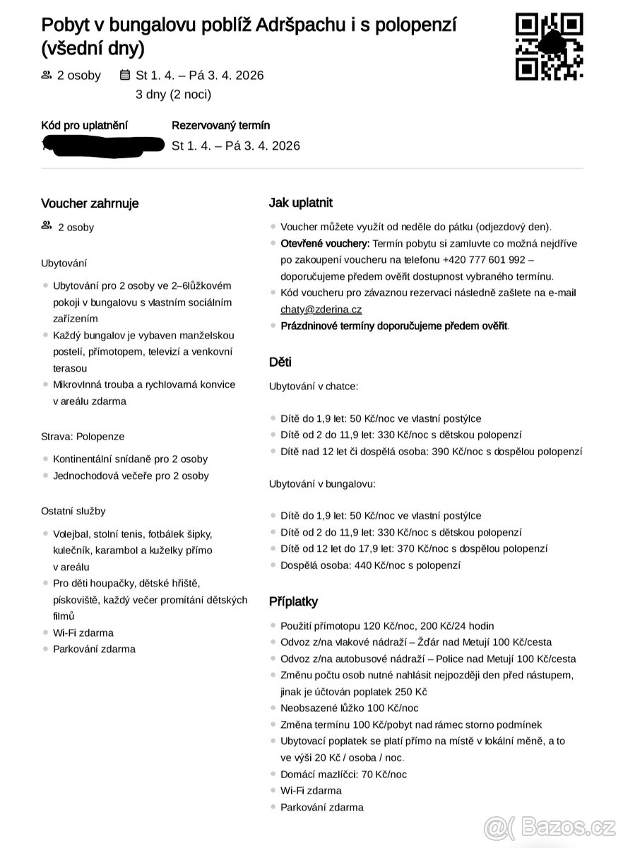 VOUCHERY ADRŠPACH - 2