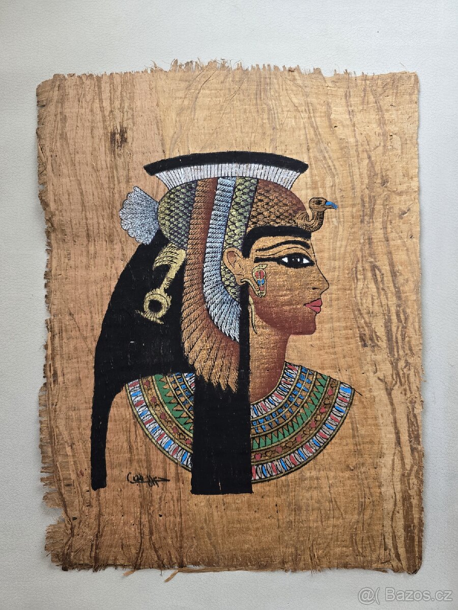 Obraz - plátno, papyrus, egyptský motiv. - 2