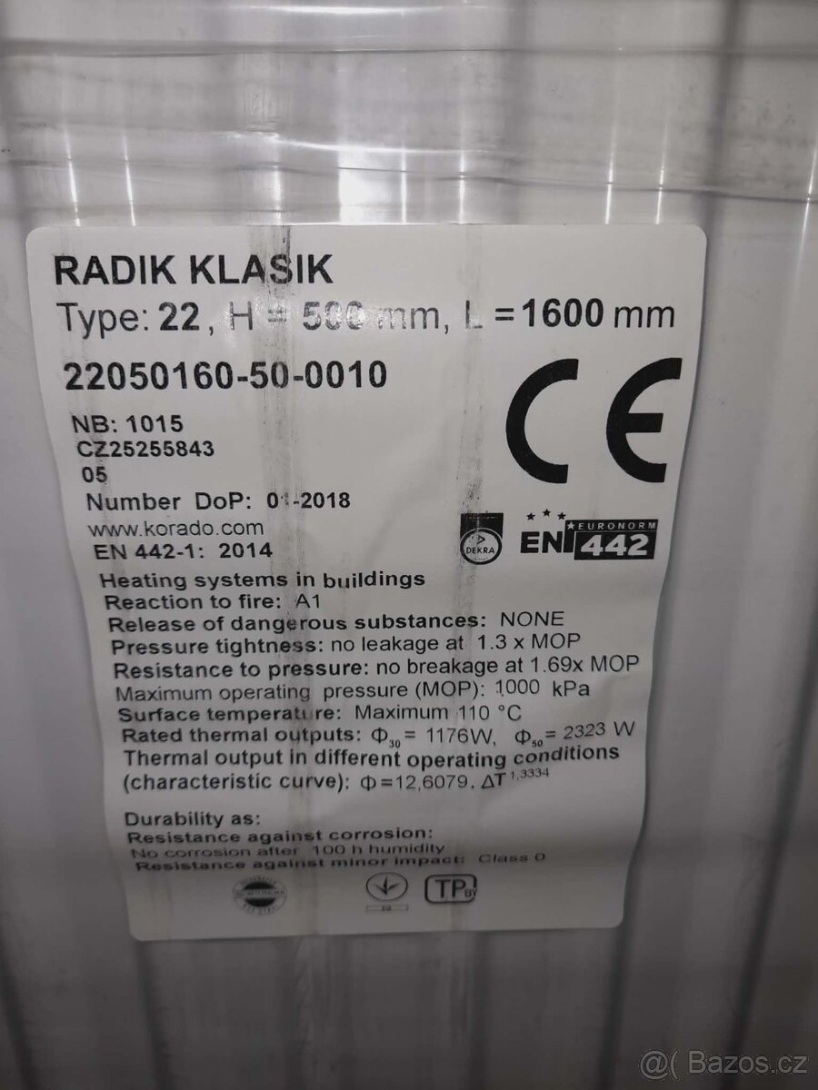 Nový radiátor Radik Klasik typ 22 - 2