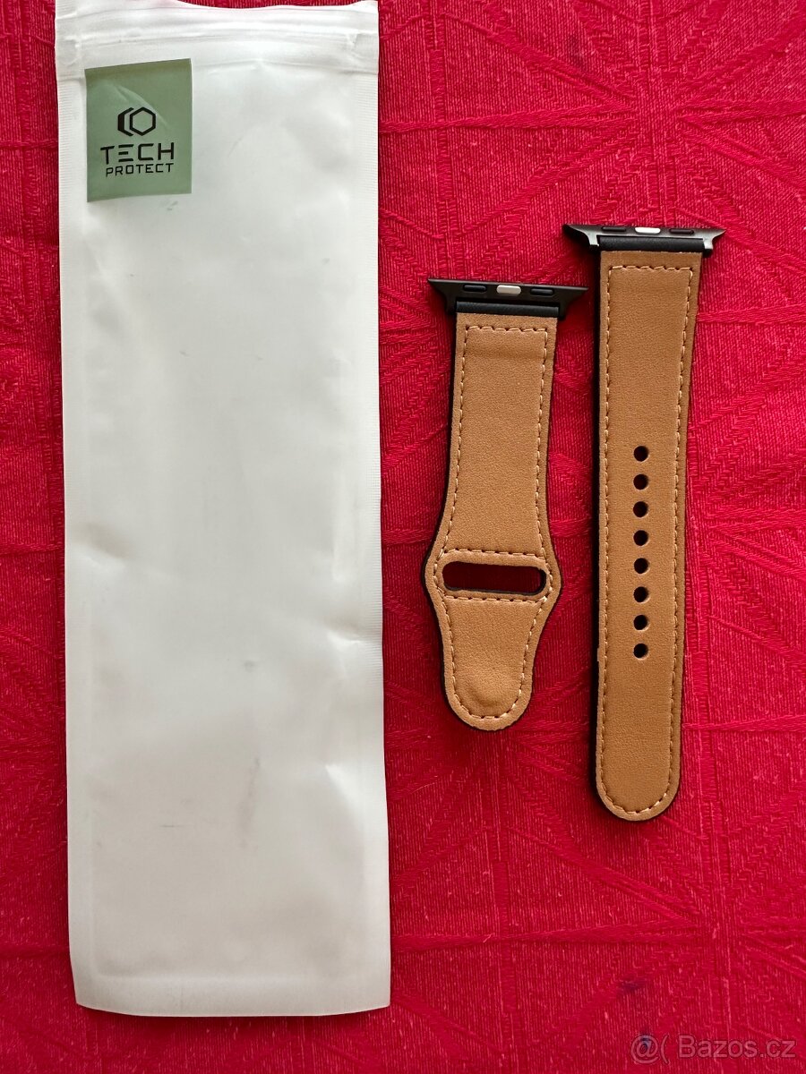 Apple Watch kožený pasek - černý - 2