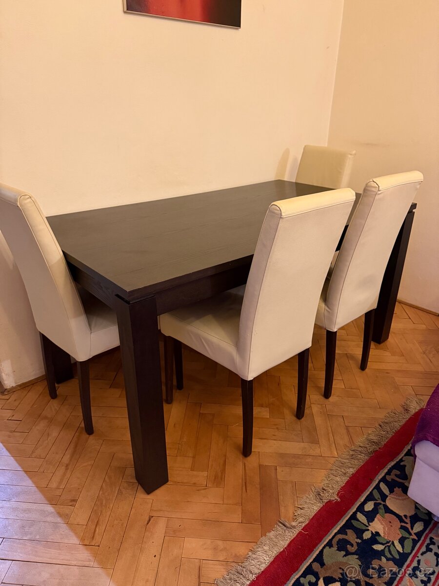 Masivní stul 160x90 a 6 zidli Effezeta Italia - 2