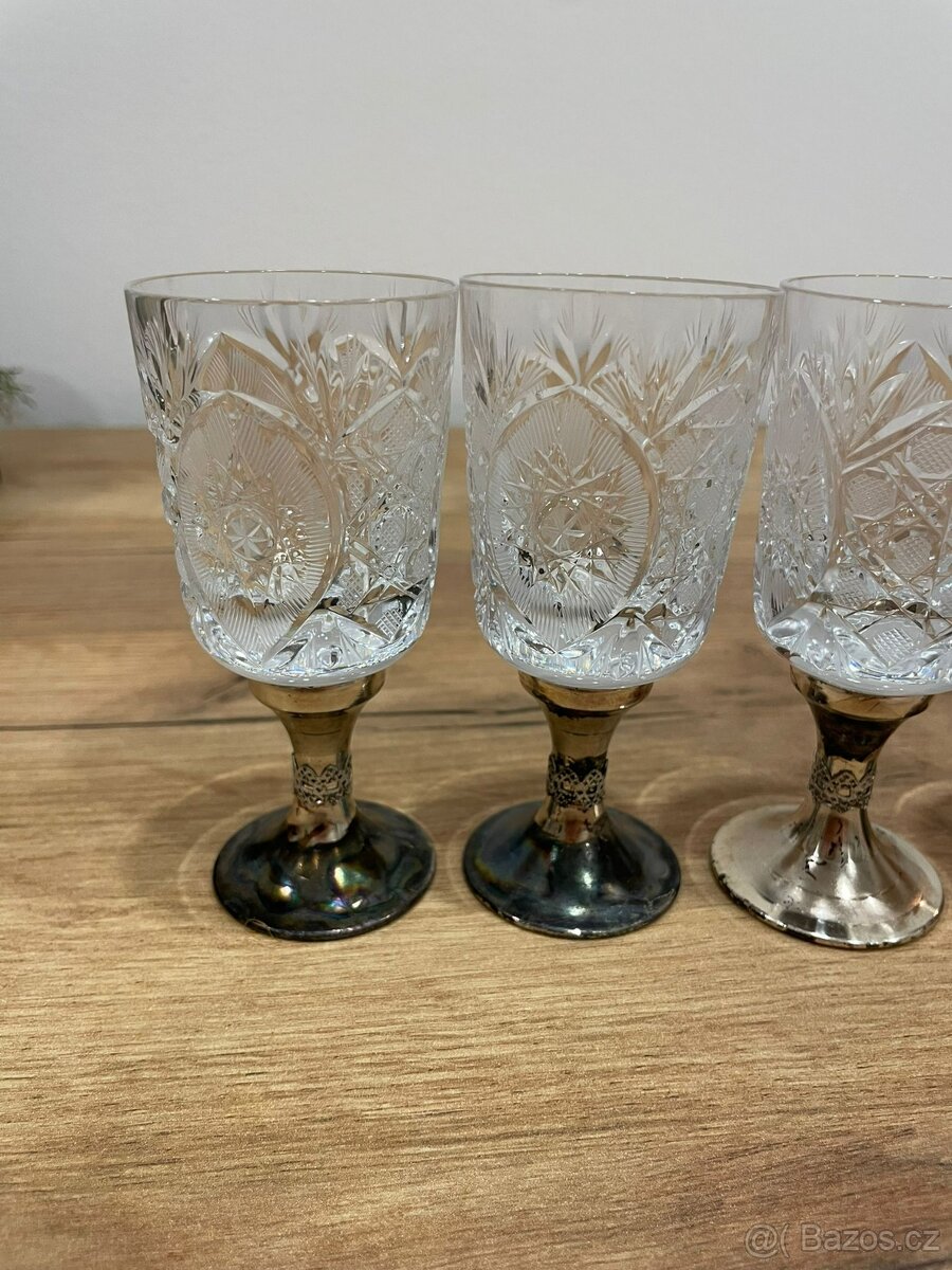 Broušené likérové skleničky – sada 6 ks - 2