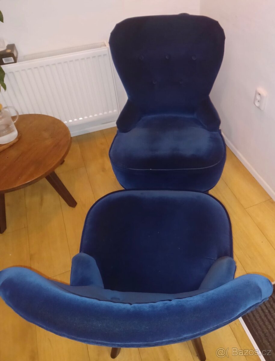 Královsky modrá židle - 2