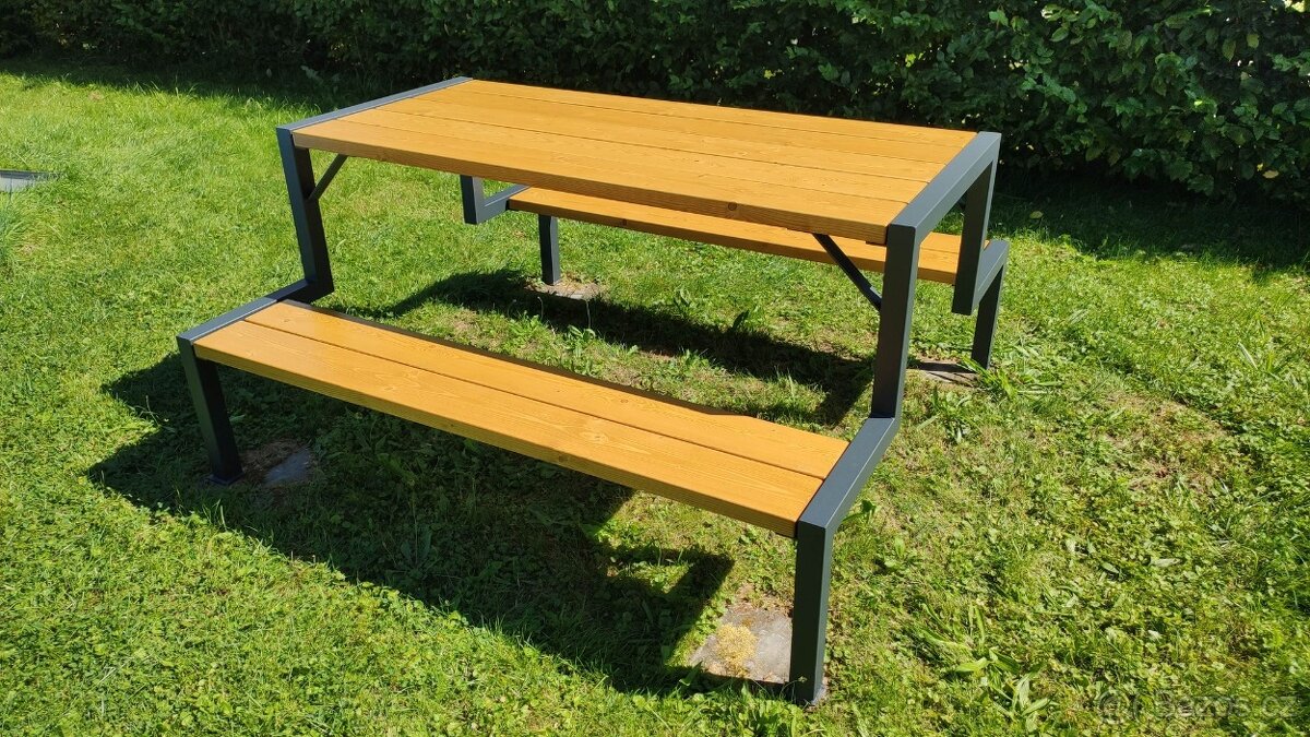Nová zahradní lavička - Pivní set - 2