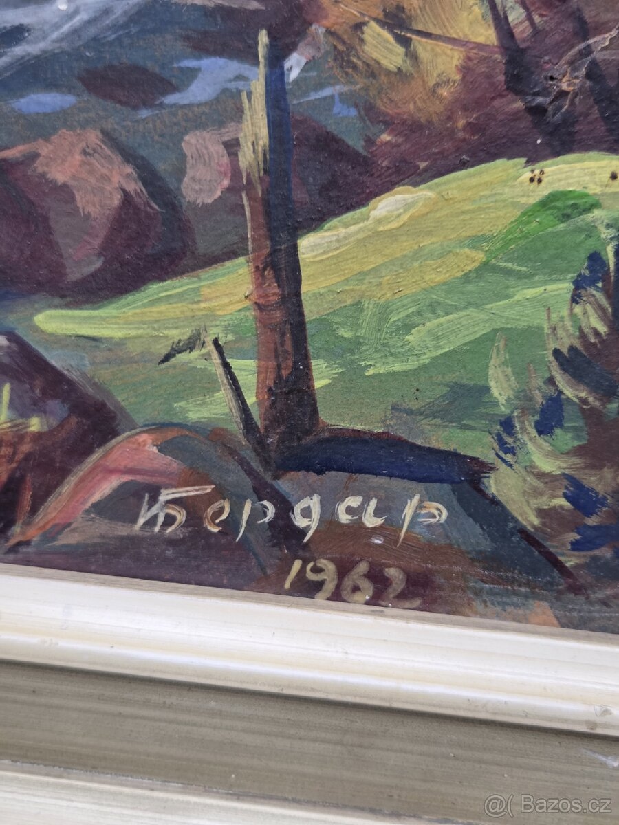 Starý myslivecký obraz Jelen - 2