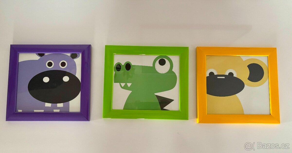 Sada 3 Ks dětských obrázků do pokoje 22x19 cm - 2