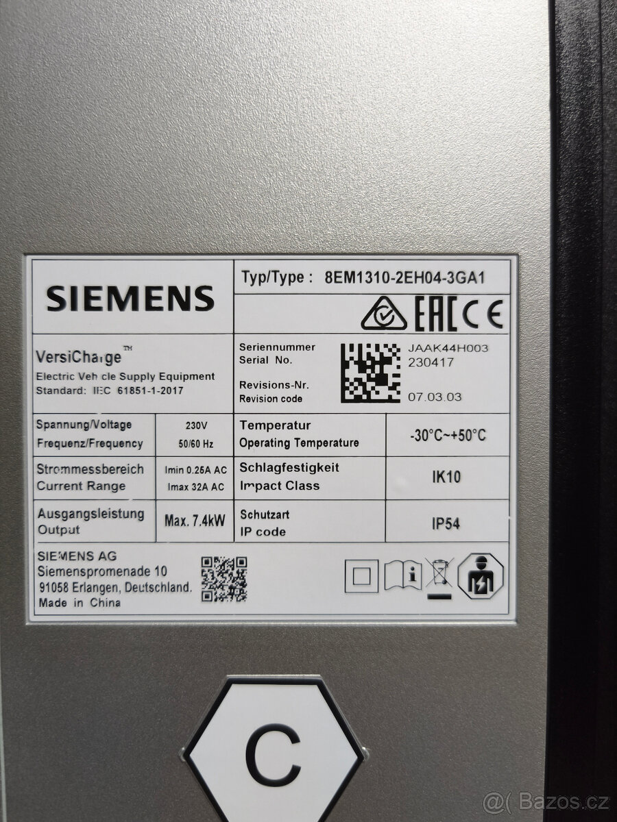 Siemens wallbox versicharge gen3 – nové, zabalené - 2