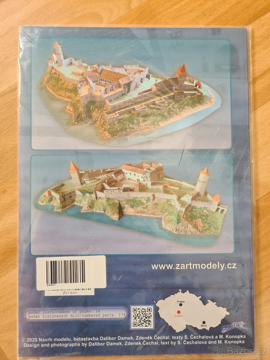 hrad Zvíkov vystřihovánka - 2