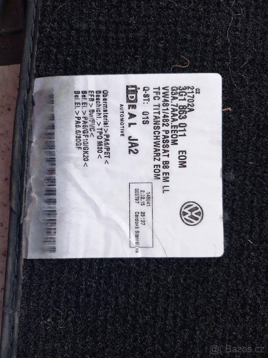 Sada originál koberců Vw Passat B8 - 2