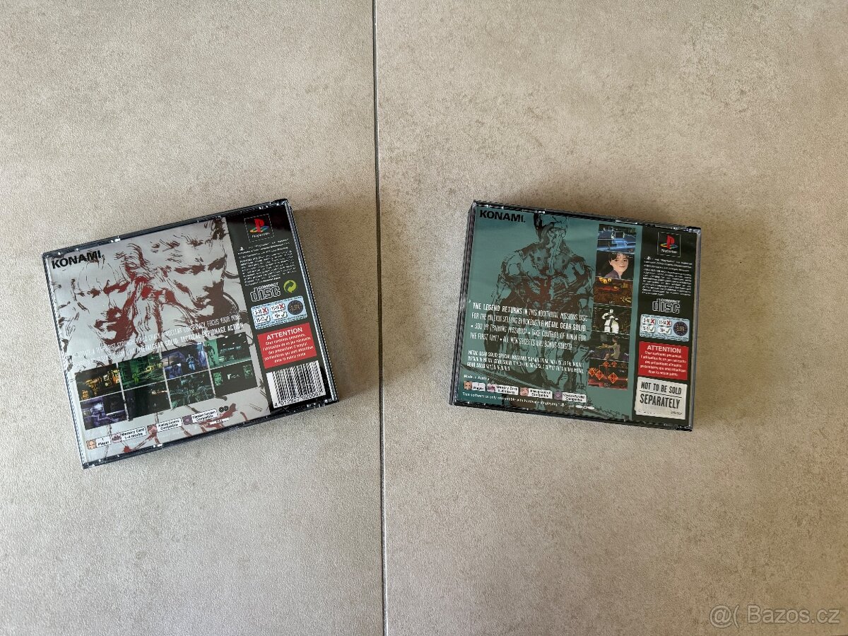 PS1 Metal Gear Solid & Special Missions-PAL,Big box, black - 2