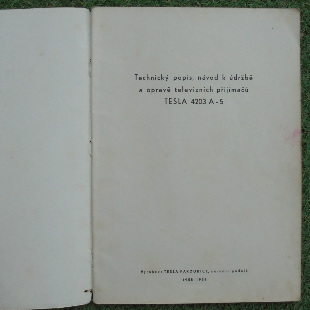 Servisní návod Televize Tesla 4203 A-5 Athos - 2